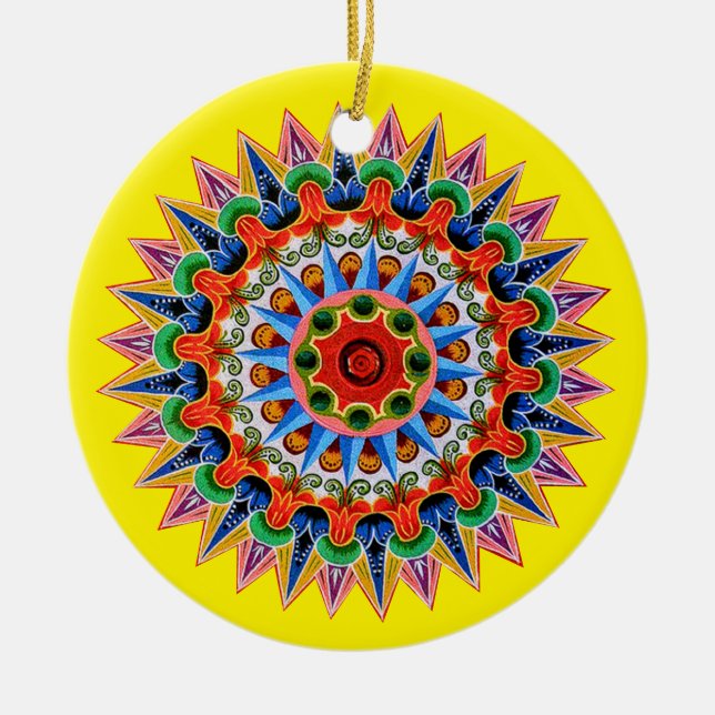 Costa Rican Oxcartwheel Ornament  (Front)