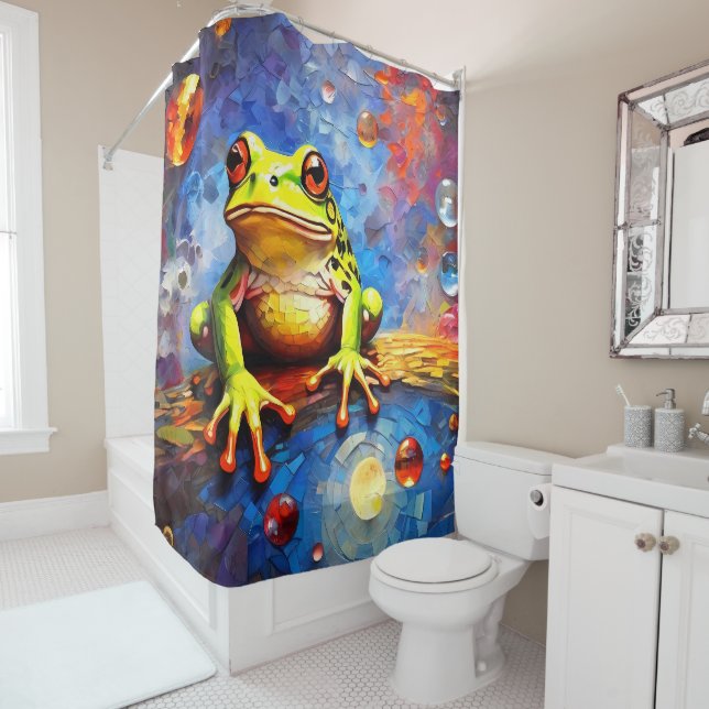 Costa Rican Poison Dart Frog Shower Curtains (In Situ)