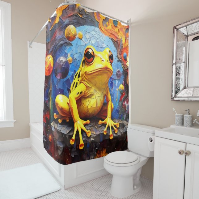 Costa Rican Poison Dart Frog Shower Curtains (In Situ)