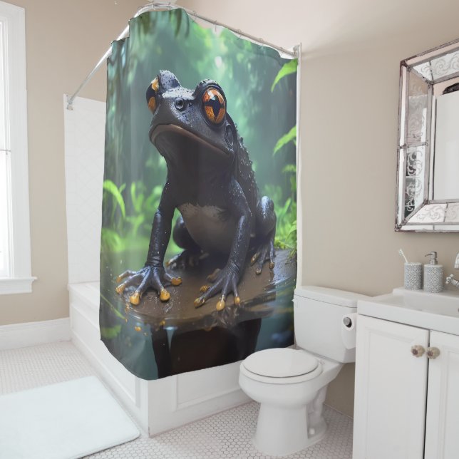 Costa Rican Poison Dart Frog Shower Curtains (In Situ)