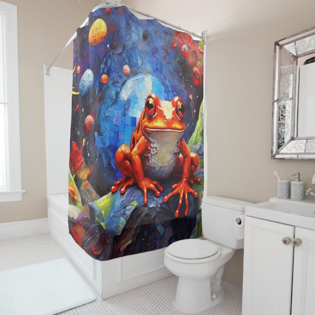 Costa Rican Poison Dart Frog Shower Curtains (In Situ)