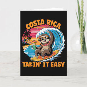 Costa Rican Vida Surfer Take It Easy Costa Rica Sl Card