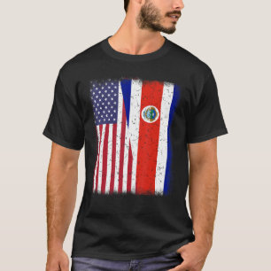 Costa Rico American Flag Men Women Rican Hispanic T-Shirt