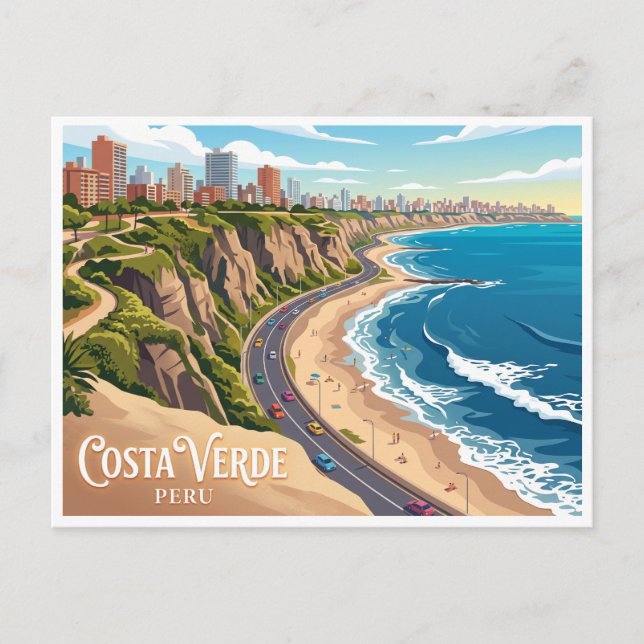 Costa Verde Lima Peru Postcard (Front)
