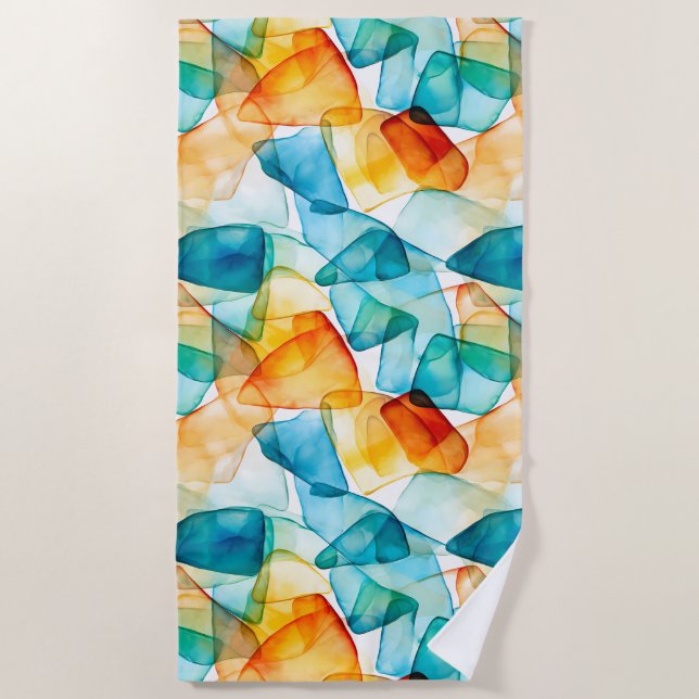 Costal Colour Drift Beach Towel (Front)