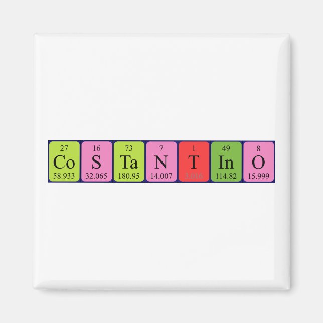 Costantino periodic table name magnet (Front)