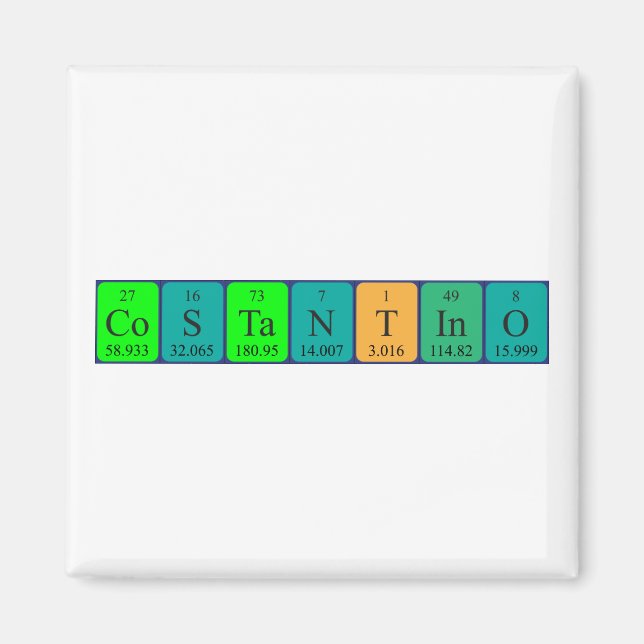 Costantino periodic table name magnet (Front)