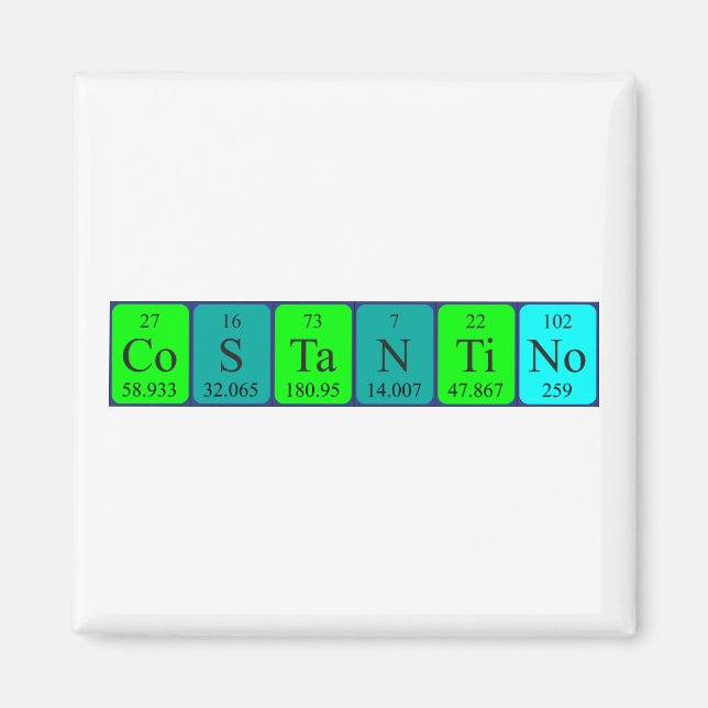 Costantino periodic table name magnet (Front)