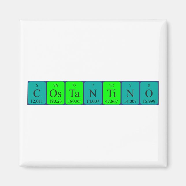 Costantino periodic table name magnet (Front)