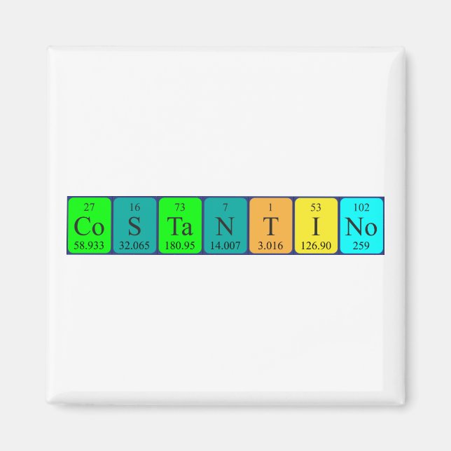 Costantino periodic table name magnet (Front)