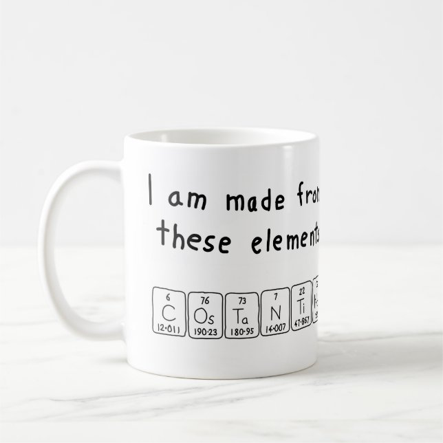Costantino periodic table name mug (Left)