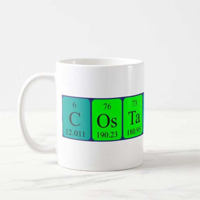 Costantino periodic table name mug (Left)