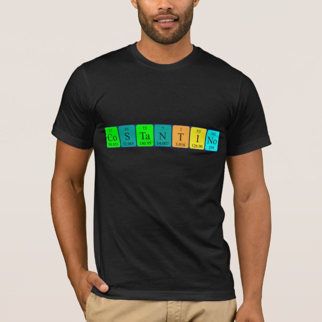 Costantino periodic table name shirt (Front)