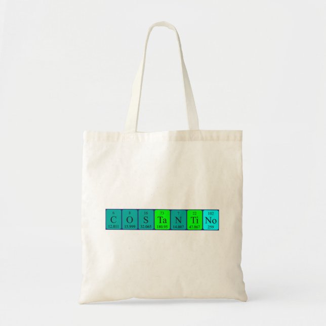Costantino periodic table name tote bag (Front)