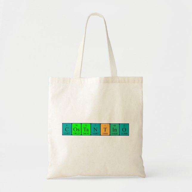 Costantino periodic table name tote bag (Front)