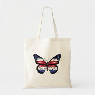 Costarica butterfly monarch flag tote bag