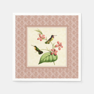 Costa's Hummingbird Damask Paper Napkins