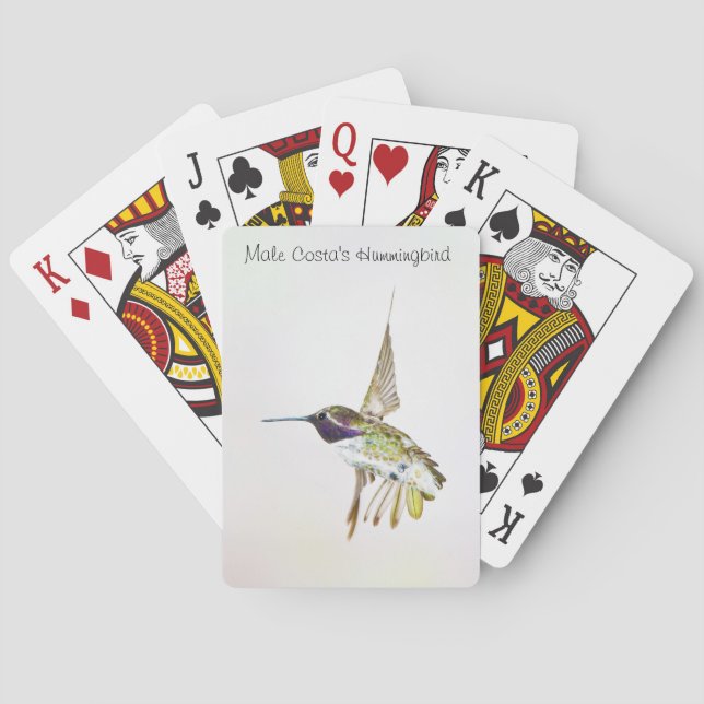 Costa's Hummingbird Playing Cards (Back)