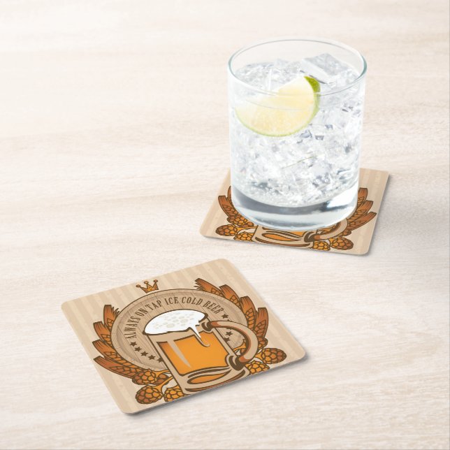 Costers - Mancave Beer Mats Square Paper Coaster (Insitu)