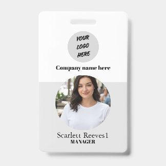 Costom Corporate Employee Business logo & clip ID Badge