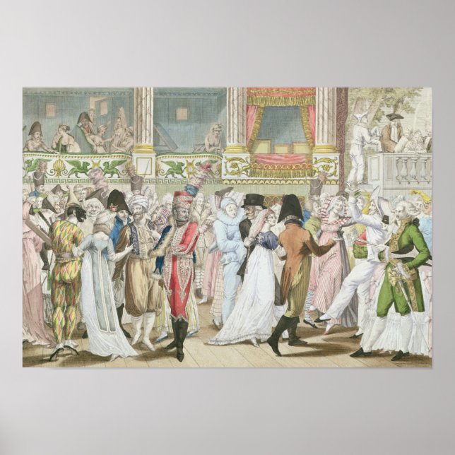 Costume Ball at the Opera, after 1800 Poster (Front)