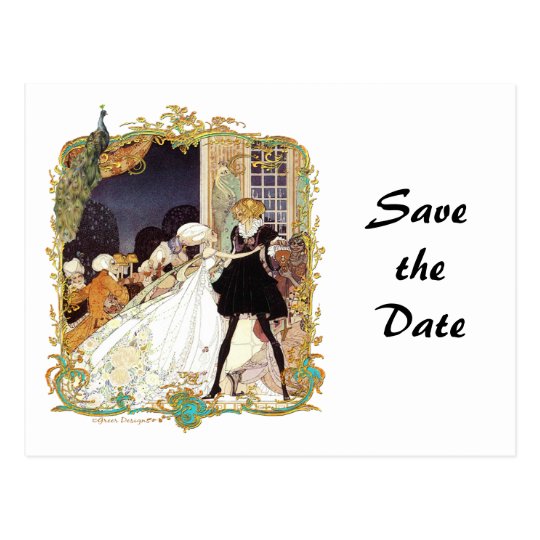 Costume Ball Vintage Style Art Design Postcard