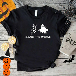 Costume Boys halloween shirt Scare The World Black