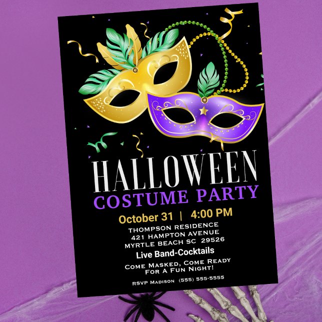   Costume Cocktails Adult Halloween Invitation (Creator Uploaded)