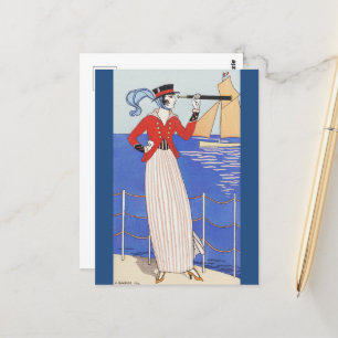 Costume de Yacht by George Barbier  Postcard
