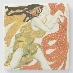 Costume design for a bacchante in 'Narcisse' 3 Stone Coaster