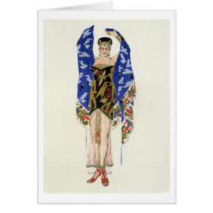 Costume design for a Dancing Girl (colour litho)