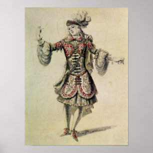 Costume design for a male dancer, c.1681 poster