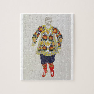 Costume design for a man, from Sadko, 1917 (colour Jigsaw Puzzle