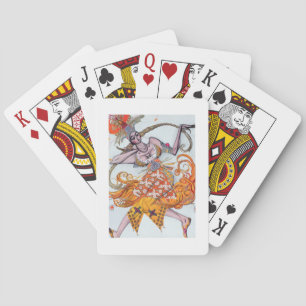 Costume design for a pas de deux danced at the ope playing cards