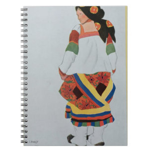Costume design for a Peasant Girl, 1922 (colour li Notebook