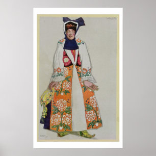 Costume design for a peasant woman, from Sadko, 19 Poster
