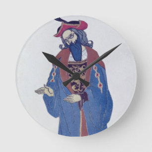 Costume design for Blue-Beard, from Sleeping Beaut Round Clock