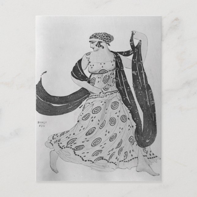 Costume design for 'Cleopatra', 1910 Postcard (Front)