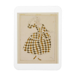 Costume design for Columbine, from Sleeping Beauty Magnet