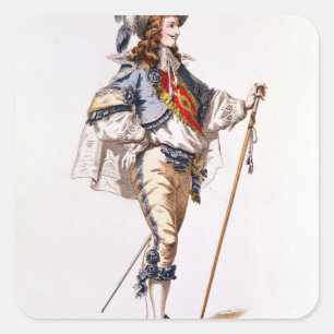 Costume design for 'Don Juan' by Moliere Square Sticker