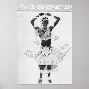 Costume design for 'Le Dieu Bleu', 1912 Poster