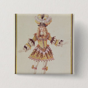 Costume design for male dancer, c.1660 15 cm square badge