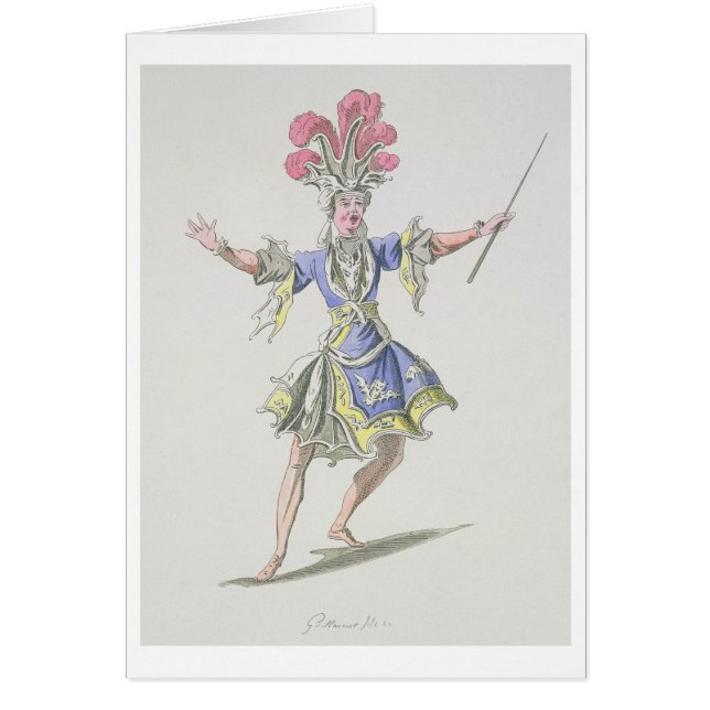 Costume design for the Magician, in Dardanus, a li (Front)