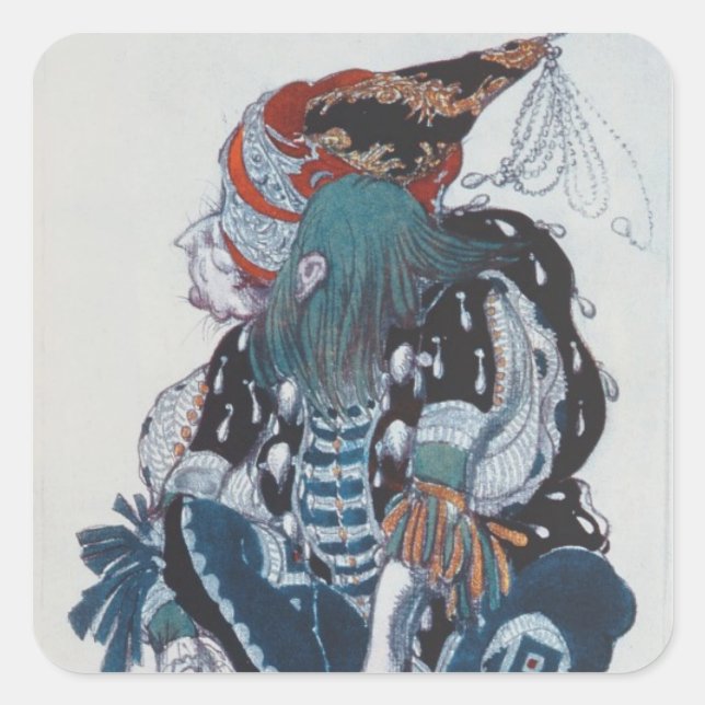 Costume design for the Pageboy of the wicked fairy Square Sticker (Front)