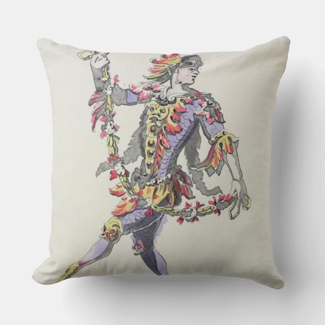 Costume design for Triton, in a 17th century balle Cushion (Front)