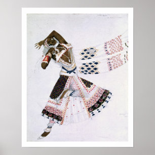 Costume design from Le Dieu Bleu, 1911 (colour lit Poster