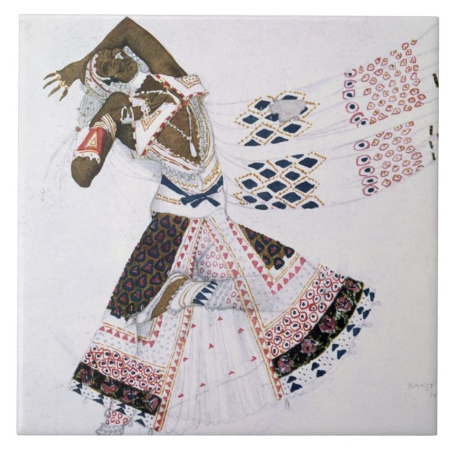 Costume design from Le Dieu Bleu, 1911 (colour lit Tile (Front)
