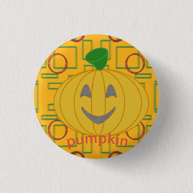 Costume Design Orange Pumpkin 3 Cm Round Badge (Front)