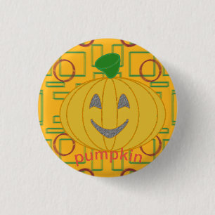 Costume Design Orange Pumpkin 3 Cm Round Badge