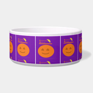 Costume Design Pumpkin Ceramic Pet Bowl